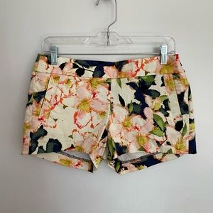 Women’s J.Crew floral stretch shorts sz 6